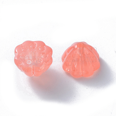 Perles de verre peintes à la cuisson transparente(DGLA-T002-08D)-2