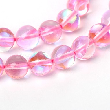 8mm PearlPink Round Moonstone Beads