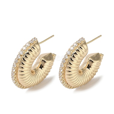 Half Round Brass Earrings