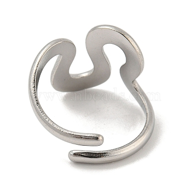 304 Stainless Steel Open Cuff Ring(RJEW-C067-27P)-3
