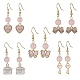 Valentine's Day Alloy Enamel Dangle Earrings with Brass Pins(EJEW-JE05330)-1
