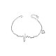 Shegrace 925 браслет-шарм из стерлингового серебра с сердцебиением (удлинители цепи в случайном стиле)(JB37A)-1