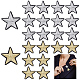 40Pcs 2 Style Star Pattern Cloth Computerized Embroidery Iron On/Sew On Patches(PATC-GA0001-07)-1