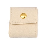 Microfiber Jewelry Rolls for Rings Earrings Necklaces, Rectangle, Navajo White, 5.05x4.5x1.75cm(AJEW-C045-01A)