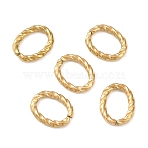 304 Stainless Steel Linking Rings, Quick Link Connectors, Twisted Oval, Golden, 9x7x1.5mm, Inner Diameter: 7x4mm(STAS-C154-04B-G)