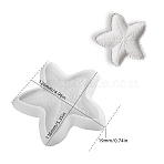 Star DIY Silicone Molds, Decoration Making, Resin Casting Molds, For UV Resin, Epoxy Resin Jewelry Making, White, 136x126x19mm(SIMO-H141-10)