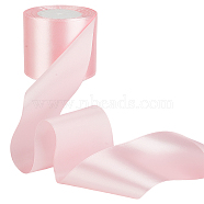 25 Yards Polyester Ribbon, for Gift Wrapping, Party Decoration, Flat, Misty Rose, 3 inch(75mm)(OCOR-WH0078-30B)
