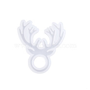 Antler Shape Ring Silhouette Silicone Molds, Resin Casting Molds, for UV Resin, Epoxy Resin Jewelry Making, White, 60x53x5mm(SIMO-PW0001-311C)