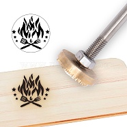 Stamping Embossing Soldering Brass with Stamp, for Cake/Wood, Other Pattern, 30mm(AJEW-WH0113-15-02)