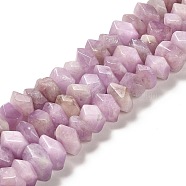 Natural Kunzite Beads Strands, Faceted, Nuggets, 10~11x8~10x7~8mm, Hole: 1mm, about 22~23pcs/strand, 7.09~7.48''(18~19cm)(G-N327-05-10)