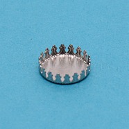 304 Stainless Steel Plain Edge Bezel Cups, Cabochon Settings, Flat Round, Stainless Steel Color, 16x4mm(STAS-WH0031-08P-02)