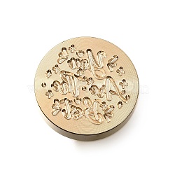 Wax Seal Brass Stamp Heads, for Wax Seal Stamp, Golden, Word, 25x14.5mm, Inner Diameter: 7mm(AJEW-D280-03G-06)