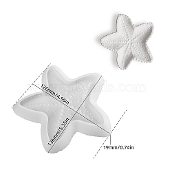 Star DIY Silicone Molds, Decoration Making, Resin Casting Molds, For UV Resin, Epoxy Resin Jewelry Making, White, 136x126x19mm(SIMO-H141-10)