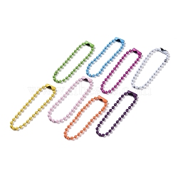 Iron Ball Tag Chains, for Price Tag, Mixed Color, 11.8x0.2cm(IFIN-XCP0001-31)