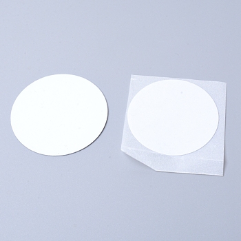 Aluminum Heat Press Thermal Transfer Crafts, Round, White, 35~38x0.2~0.3mm