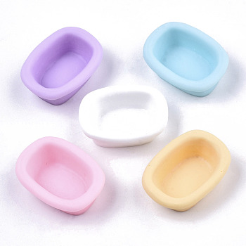 Opaque Resin Cabochons,Tub, Mixed Color, 26x19x9mm