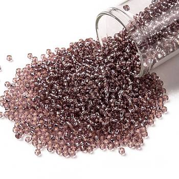 TOHO Round Seed Beads, Japanese Seed Beads, (26) Silver Lined Light Amethyst, 11/0, 2.2mm, Hole: 0.8mm, about 1110pcs/10g