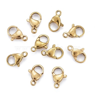 Ion Plating(IP) 304 Stainless Steel Lobster Claw Clasps(X-STAS-H353-B-02G)-2