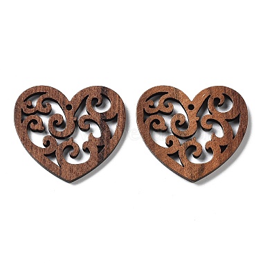 Sienna Heart Wood Pendants