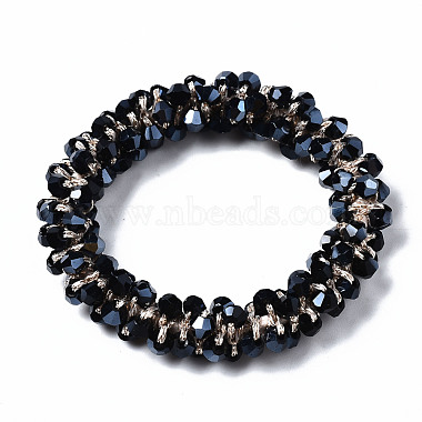 Faceted Glass Beads Stretch Bracelets(BJEW-S144-001A-02)-2