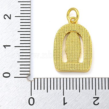 pendentifs en laiton plaqué or véritable 1 carat avec coquillage et anneaux de jonction(KK-D534-04G-03)-3