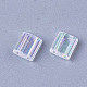 2-Hole Transparent Glass Seed Beads(SEED-S023-29C-01)-2