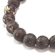 Bracelets de perles extensibles en agate naturelle ronde(BJEW-JB08196-04)-5