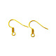 Golden Brass Earring Wire Hooks(X-KK-Q363-G-NF)-1