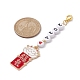 Décorations de pendentifs en émail rouge en alliage de chat porte-bonheur(HJEW-JM01444)-4