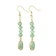 Green Aventurine Dangle Earring for Women(EJEW-JE05928-01)-1