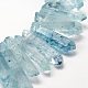 naturelles cristal de quartz brins de perles(G-F462-07A)-3