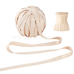 Polyester Elastic Cords, Flat, Moccasin, 10mm, about 21.87 Yards(20m)/Skein(EC-WH0026-026A)