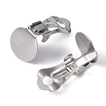 Platinum Brass Earring Components(KK-H166-N)