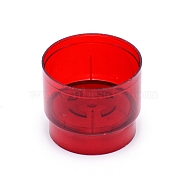 Resin Candle Holder, Column, Red, 39x33mm, Inner Diameter: 37mm(AJEW-WH0168-66)
