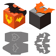 Haloween Box Carbon Steel Cutting Dies Stencils, for DIY Scrapbooking, Photo Album, Decorative Embossing Paper Card, Stainless Steel Color, Bat, 141~167x104~150x0.8mm, 2pcs/set(DIY-WH0309-1235)