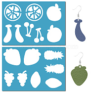 Acrylic Earring Handwork Template, Card Leather Cutting Stencils, Fruit, 130x90x2mm, 2pcs/set(DIY-WH0359-066)