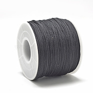 Polyester Cords, Black, 0.4~0.5mm, about 131.23~142.16 yards(120~130m)/roll(OCOR-Q038-900)