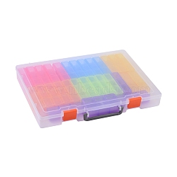 Plastic Bead Storage Containers, Removable, 90 Compartments, Rectangle, Colorful, 35.9x26.4x4.3cm, 3 Compartments: about 10.1x2.6x3cm, 90 Compartments/box(CON-L009-16)