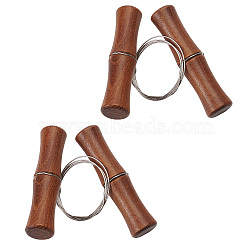 Stainless Steel Wire Clay Cutter, with Wood Handle, for Pottery Clay Ceramic Art Tool, Coconut Brown, 70x8.65x2.1cm(TOOL-WH0136-125)