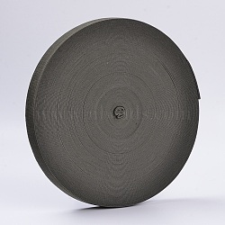 Colored Flat Elastic Rubber Band, Webbing Garment Sewing Accessories, Dark Gray, 25mm, about 43.74 yards(40m)/roll(EC-WH0002-30)