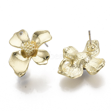 Alloy Stud Earring Findings(X-PALLOY-N150-55)-2