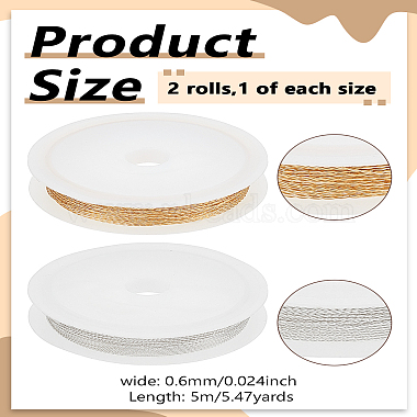 10m 2色の銅線をプラスチックスプールに巻き付けた(DIY-LP0003-66A)-2
