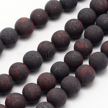 6mm DarkRed Round Brecciated Jasper Beads