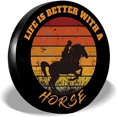 Horse Polyester Tire Cover