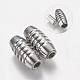 304 Stainless Steel Magnetic Clasps with Glue-in Ends(STAS-F149-02P-B)-1