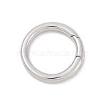 Brass Spring Gate Rings, Round, Cadmium Free & Nickel Free & Lead Free, Platinum, 20x3.5mm(KK-M311-29C-P)