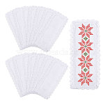 Cotton Bookmarks, Rectangle, White, 200x84x1mm, 15pcs/set(OFST-GL0001-03B)