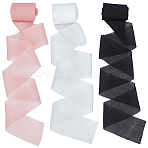 3 Rolls 3 Colors Polyester Chiffon Ribbon, for DIY Jewelry Making, Gift Packaging, Mixed Color, 1-5/8 inch(40mm), about 5.47 Yards(5m)/Roll, 1roll/color(OCOR-CY0003-74)