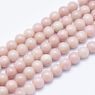 Natural Pink Opal Beads Strands, Round, 10~10.5mm, Hole: 1mm, about 39pcs/strand, 15.7 inch(40cm)(G-E444-28-10mm)