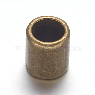 Tibetan Style Alloy Beads, Cadmium Free & Nickel Free & Lead Free, Column, Antique Bronze Color, 9x8mm, Hole: 6mm(X-TIBEP-A101917-AB-FF)